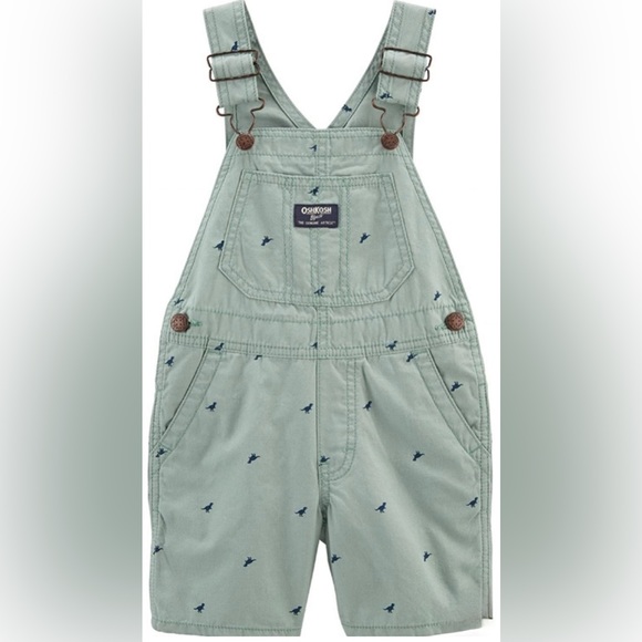 OshKosh B'gosh Other - OshKosh Overall Shorts Green with Dino’s 3T